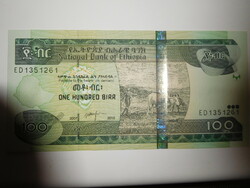 Etiópia 100 birr 2015 UNC