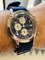Vintage chronograph with steel case