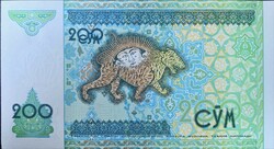 Uzbekistan 200 cym (1997) hajtatlan