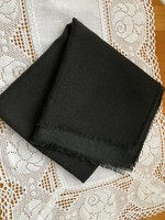 Fine black thin wool shawl/scarf