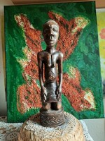 Afrikai  fából faragott szobor, XX.szd második fele, tudomásom szerint Kelet Afrika - ritka darab