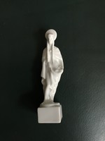 Very rare figurine of St. Elizabeth of Herend with roses, unpainted porcelain 9.5 cm high