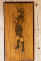 Scout wood marquetry picture