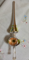 Old Christmas tree decoration: retro / vintage top decoration (glass) 1.