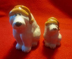 Karácsonyi dekoráció, porcelán jegesmedve pár