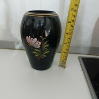 Glass vase hand painted
