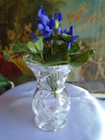 Új, kristály ibolya  váza