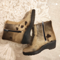 Luna eskimod vintage genuine leather and fur ankle boots 39-40