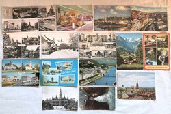 Európa képeslap 1956 - 15db Svájc Németország Ausztria Lausanne Lipcse Bécs Erfurt Salzburg