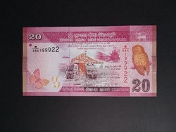 Sri Lanka 20 Rupees 2016 Unc