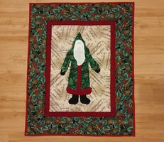 Karácsonyi foltvarrásos (patchwork) falvédő 68 x 55 cm