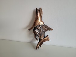 Retro régi fém szobor fali kép mesefigura mid century fali dísz