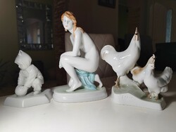 Zsolnay porcelán figura csomag 3db