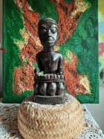 Afrikai fából faragott szobor, XX.szd második fele, tudomásom szerint Kelet Afrika - ritka darab