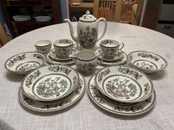 English porcelain with 'Indian tree' pattern, fantastic set for two