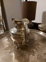 Art Nouveau silver-plated coffee/tea jug in display case, very nice!