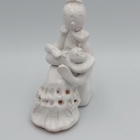 Csavlek Etelka ceramic mother and child figure