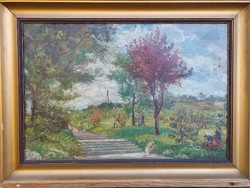 Beautiful Hermann Lipót painting in large size