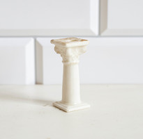 Mini porcelán posztamens - oszlop - szobortalp - babaházi kiegészítő, bababútor, miniatűr