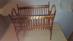 Newspaper rack woven from cane - vintage