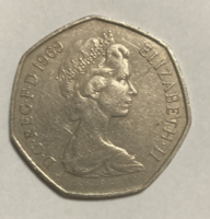 United Kingdom 50 new pence, 1969