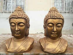 2 pcs. Buddha head / statue.