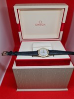 OMEGA DE VILLE PRESTIGE RARE 18KT SOLID GOLD WATCH WITH BRILLÉS FULL SET, EXCHANGE POSSIBLE