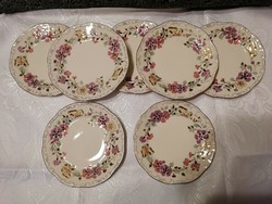 Zsolnay butterfly pattern 7 cookie plates