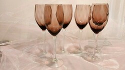 Gyönyörű 6 személyes talpas pezsgős pohár készlet