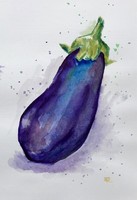 Eggplant - watercolor