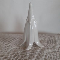 Fehér virág porcelán dekoráció, dísz