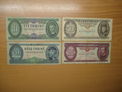 10, 20, 50, 100 forint 1962-1989 "Kádár"-sor