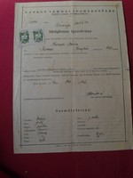 DEL013.31  Ideiglenes Igazolvány - Újpest Városi Ipartestület -  Kurucz Mária  Szerencs  1946