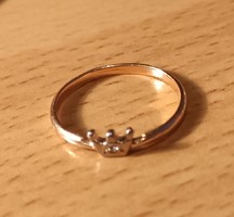 Arany koronás gyűrű 14k