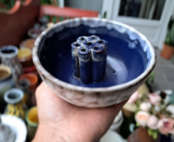 Retro Hódmezővásárhelyi kerámia szürke  ikebana váza nosztalgia darab  Gyűjtői szépség
