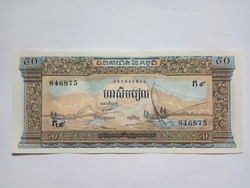 Ritka, Unc 50 Riels Kambodzsa 1956 - 1972  !!