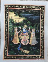 Mystical scene - Indian silk painting