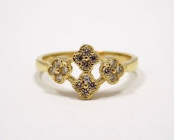 Virágos köves arany gyűrű (ZAL-Au86161)