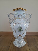 Hollóházi Erika mintás barokk porcelán váza