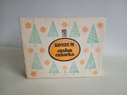 Régi Konzum szaloncukor doboz 1983 Budapest Csokoládégyár szaloncukros papírdoboz