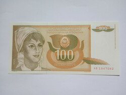 Unc 100 dinars 1990!