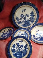 Real old willow English porcelain set pieces, 5 pcs.