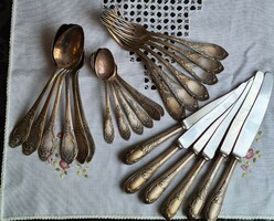 Old Russian silver plated alpaca cutlery