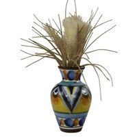 Linari Faenza - vintage olasz kézzel festett kerámia váza