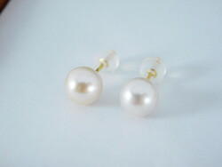 Freshwater Cultured Pearl 18k Gold Earrings