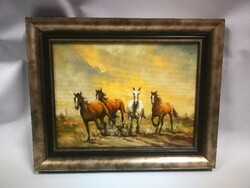 Bán tibor - desert gallop (oil painting)