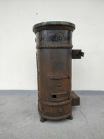 Antique iron stove with green marble top 815 6271