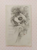 Old angel postcard 1910 h. A. Weiss artistic drawing postcard