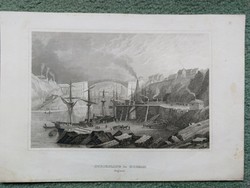 Sunderland in Durham, Angliában. eredeti acelmetszet ca.1847