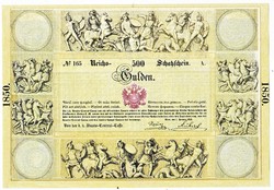 Ausztria 500 gulden 1850 REPLIKA UNC